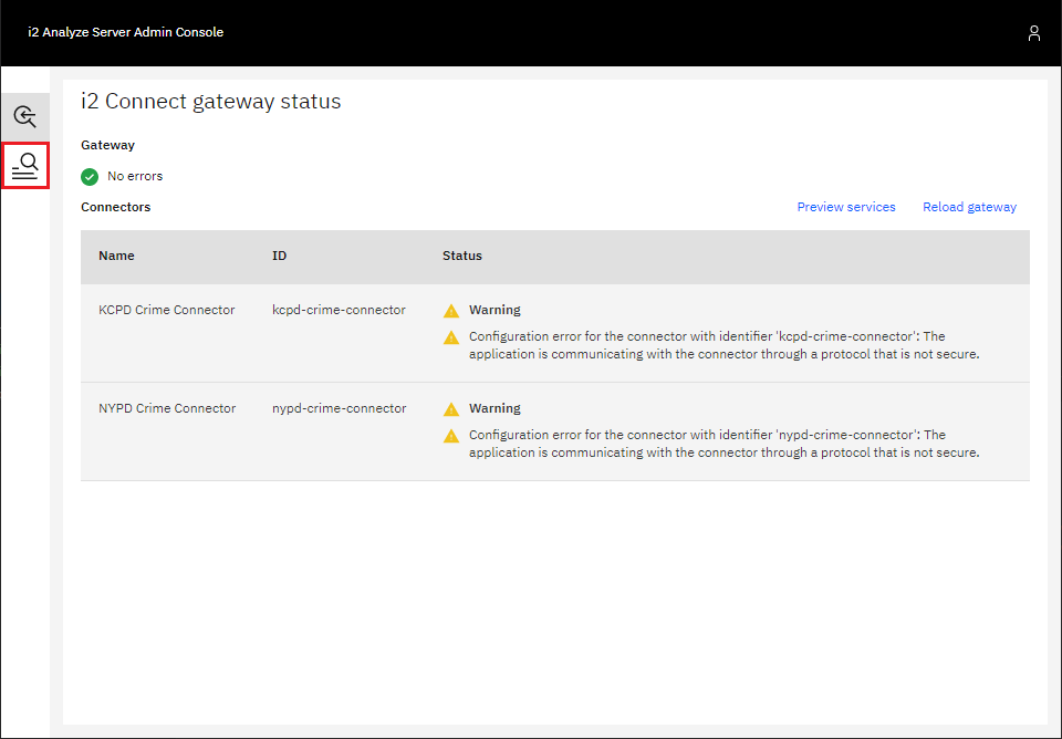 Gateway configuration in admin UI