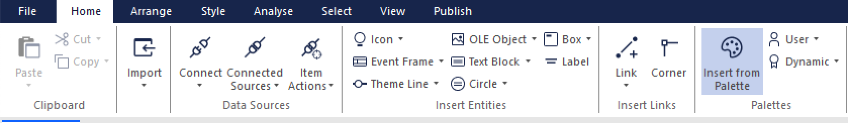 Insert from Palette Home