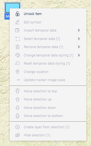 Change location not available for locked or read-only markers