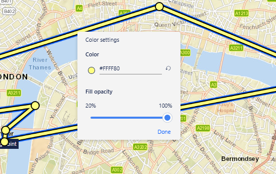 Change selection color picker for a track