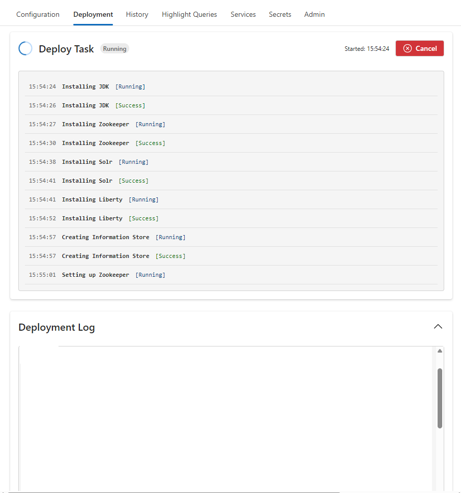 i2 Explore for iBase Deployment running