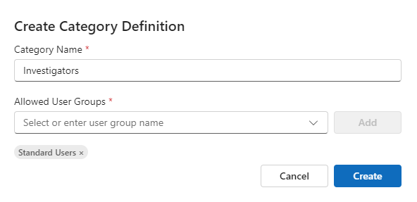 Create Category