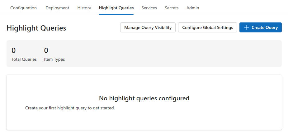 Create a New Highlight Query