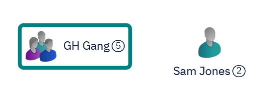 Show badges for minimized group and united record