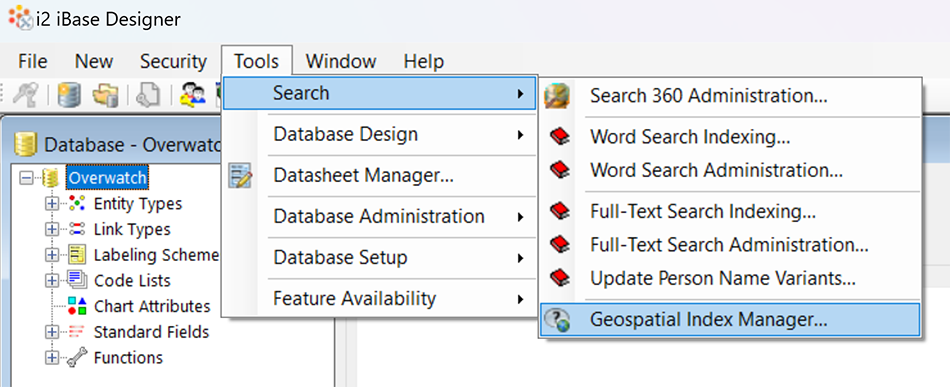 choose Geospatial Index Manager