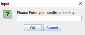Input Confirmation Key
