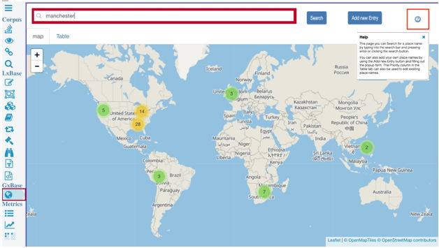 Place name search