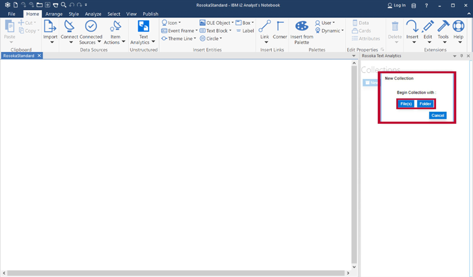 New collection files or folder