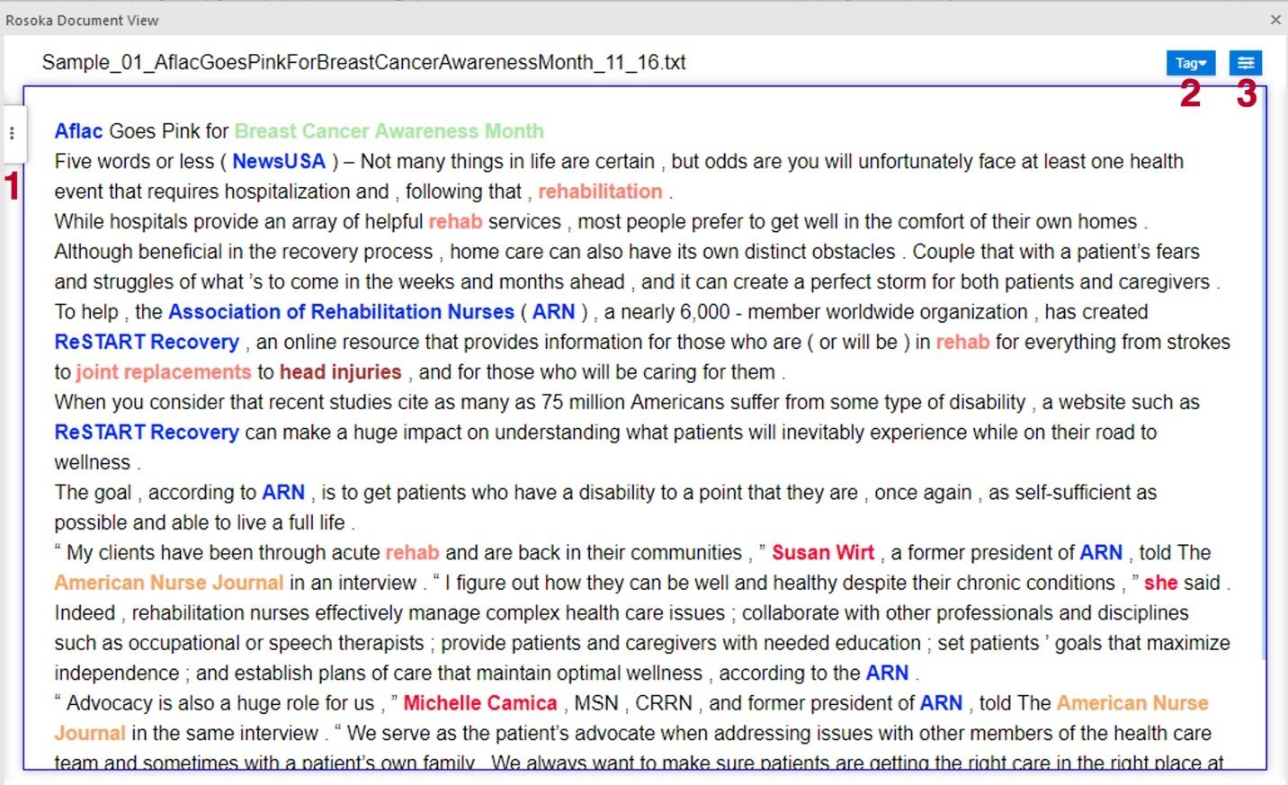 TextChart Document View
