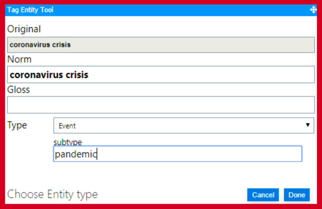 Tag Entity Tool editing