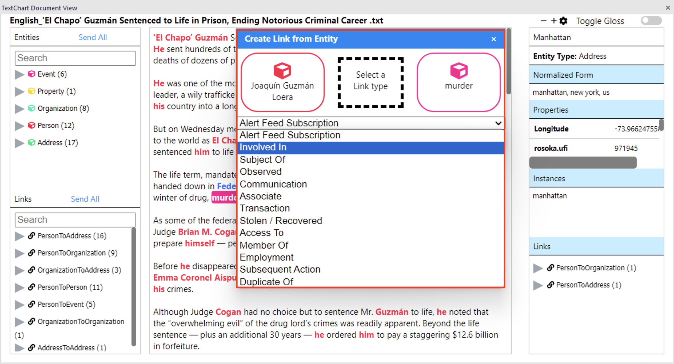 Tag Link Tool link type