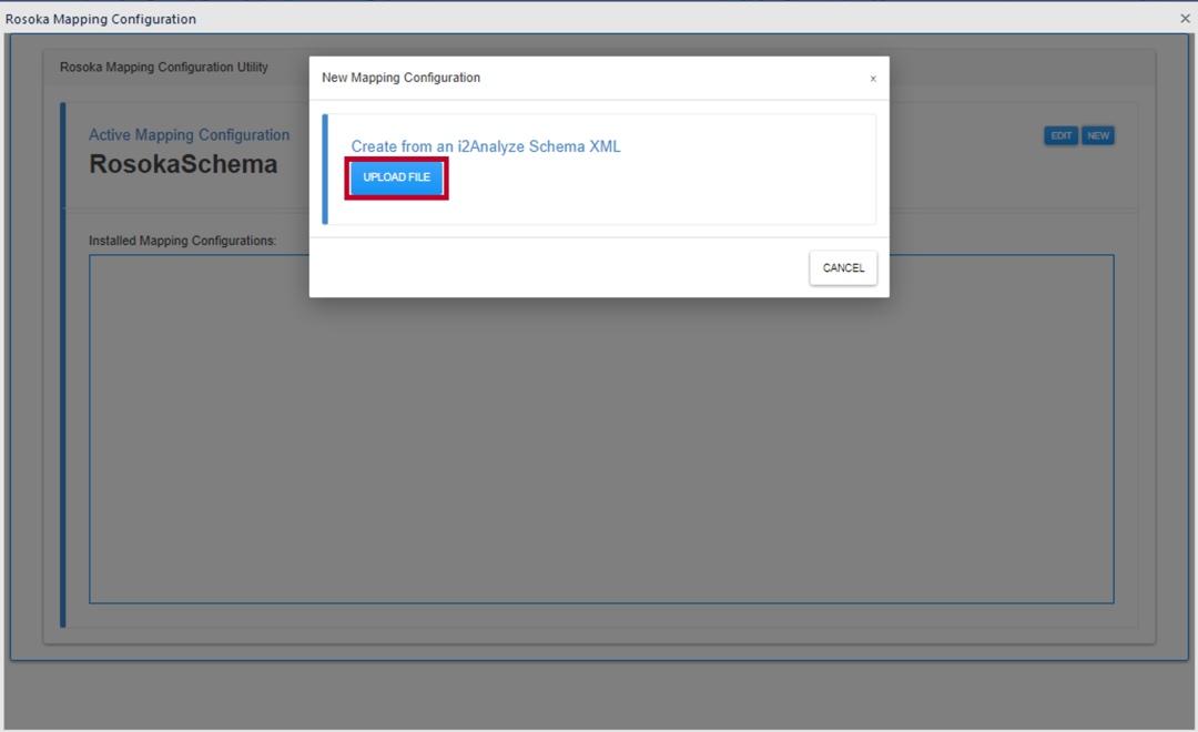 New Mapping Configuration window