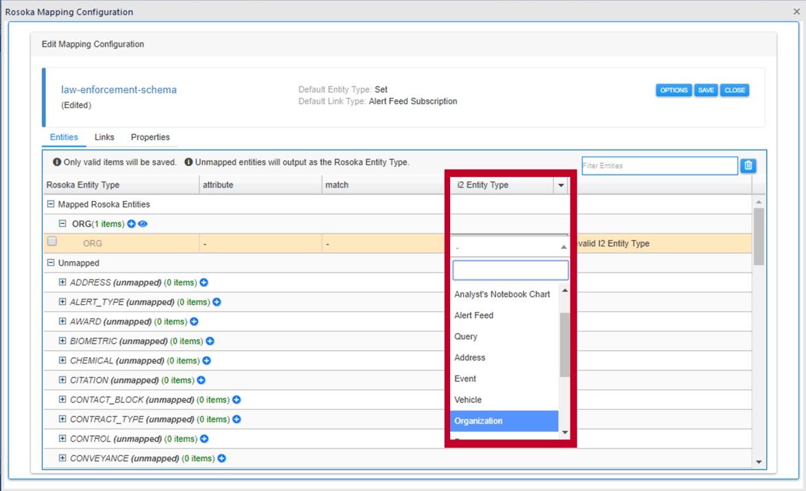 Entity mapping target type