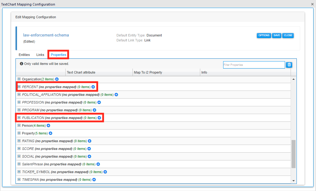 Mapping property types