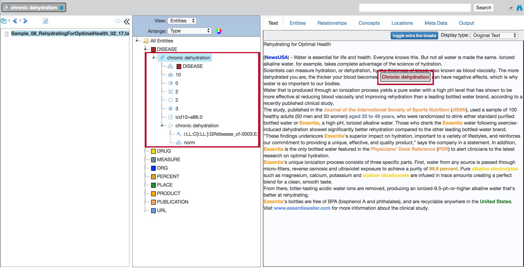 Explore in documents