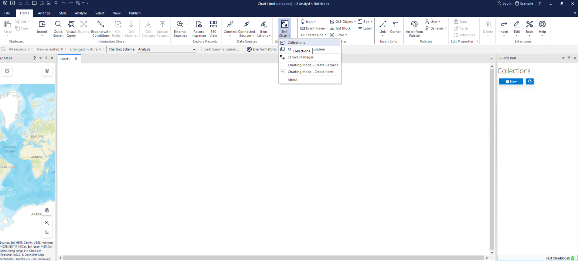 Text Analytics menu