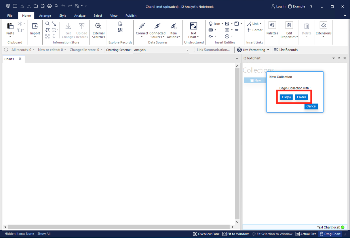 New collection files or folder