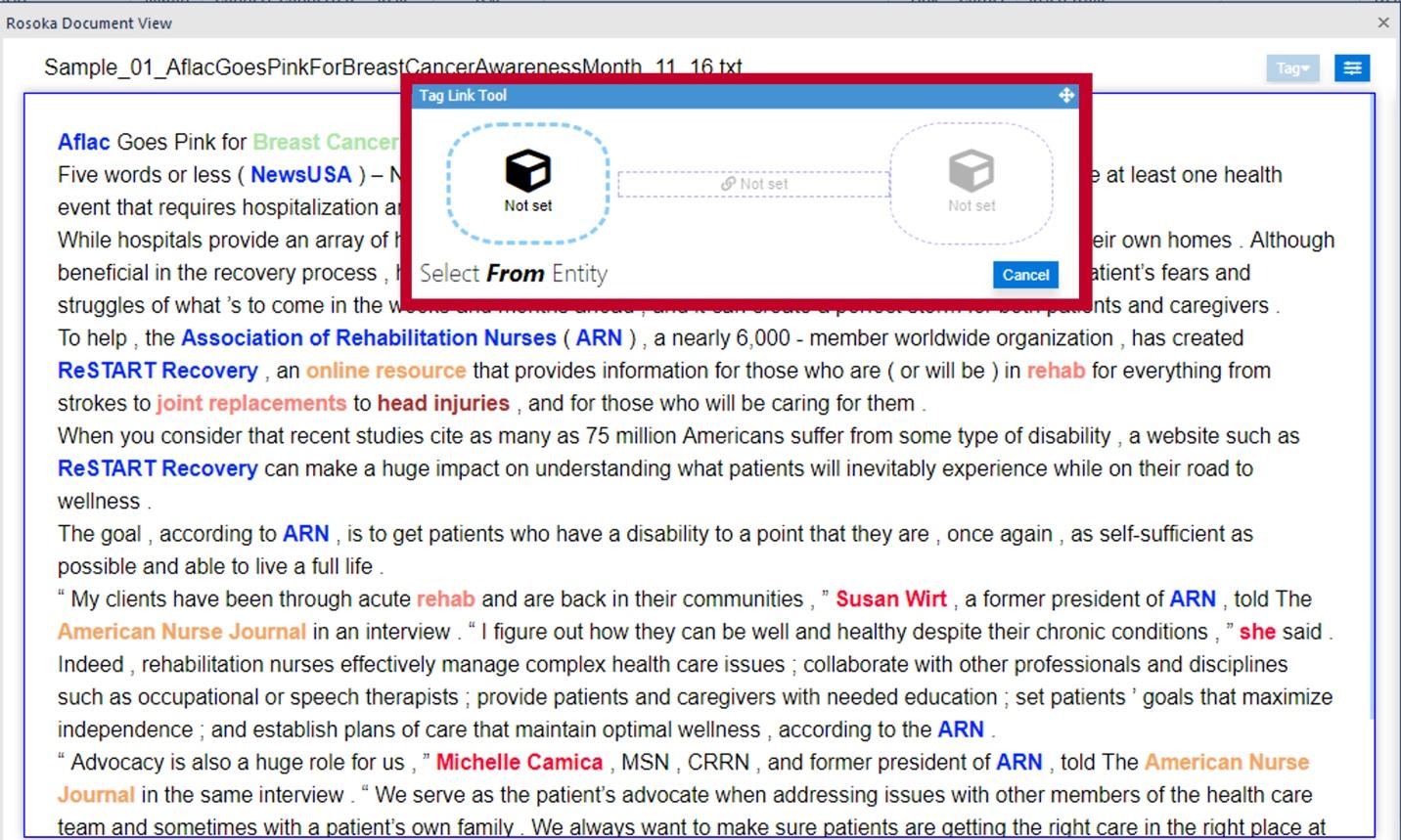 Tag Link Tool from end