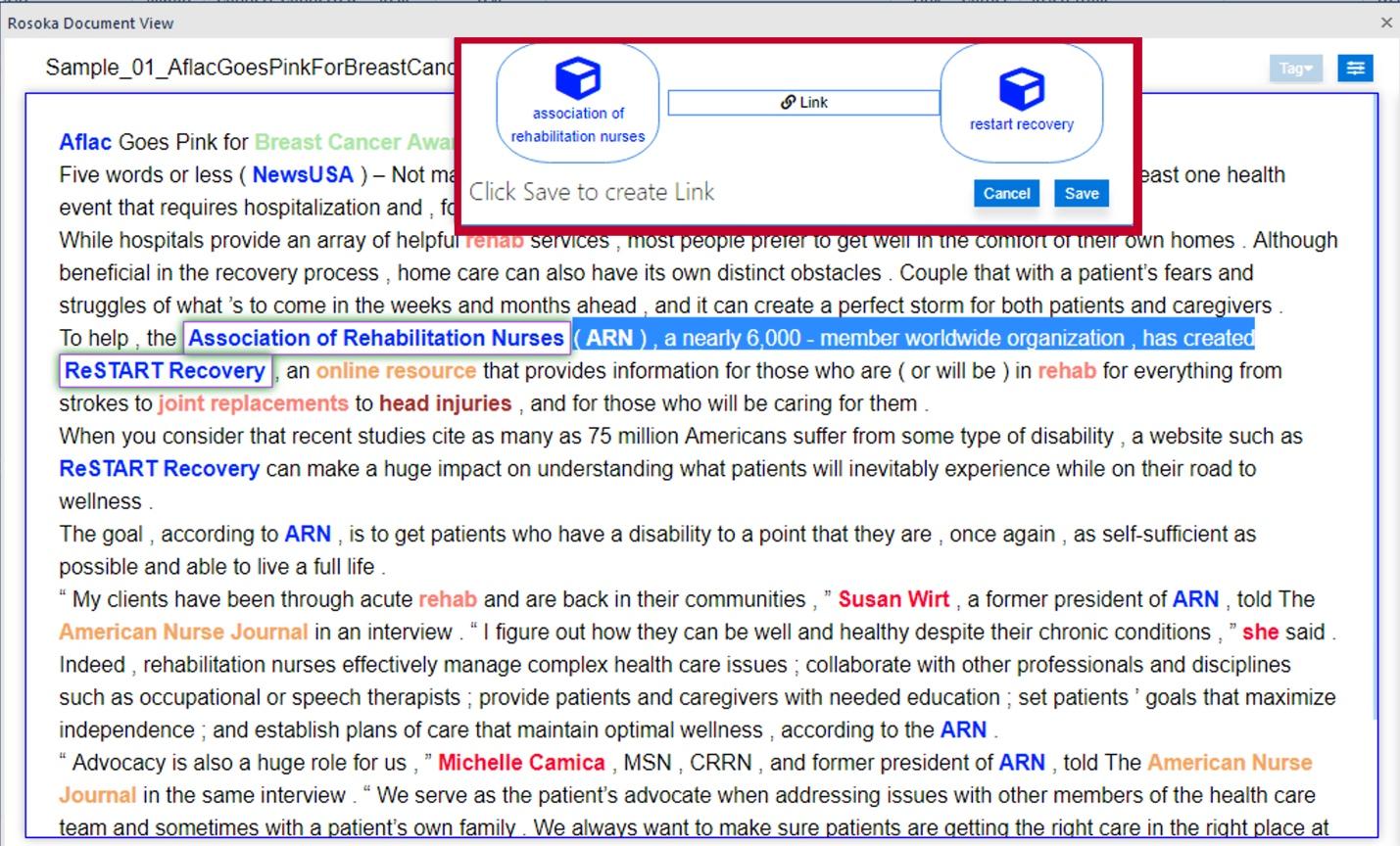 Tag Link Tool save