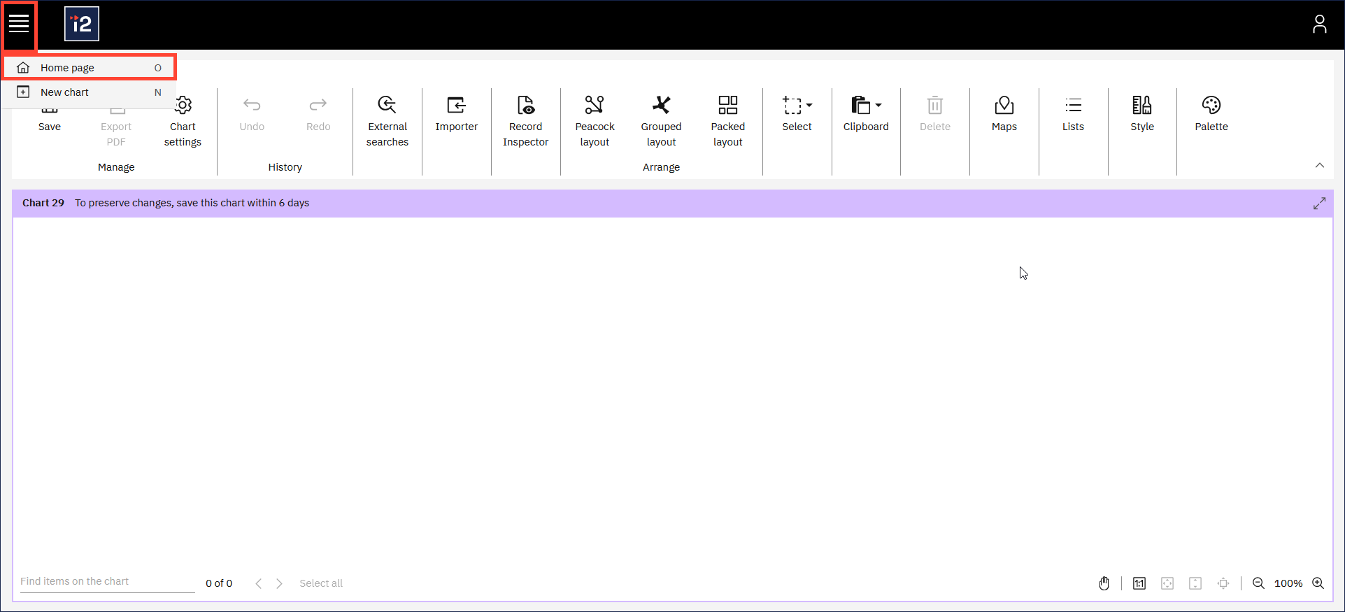 Open Home page