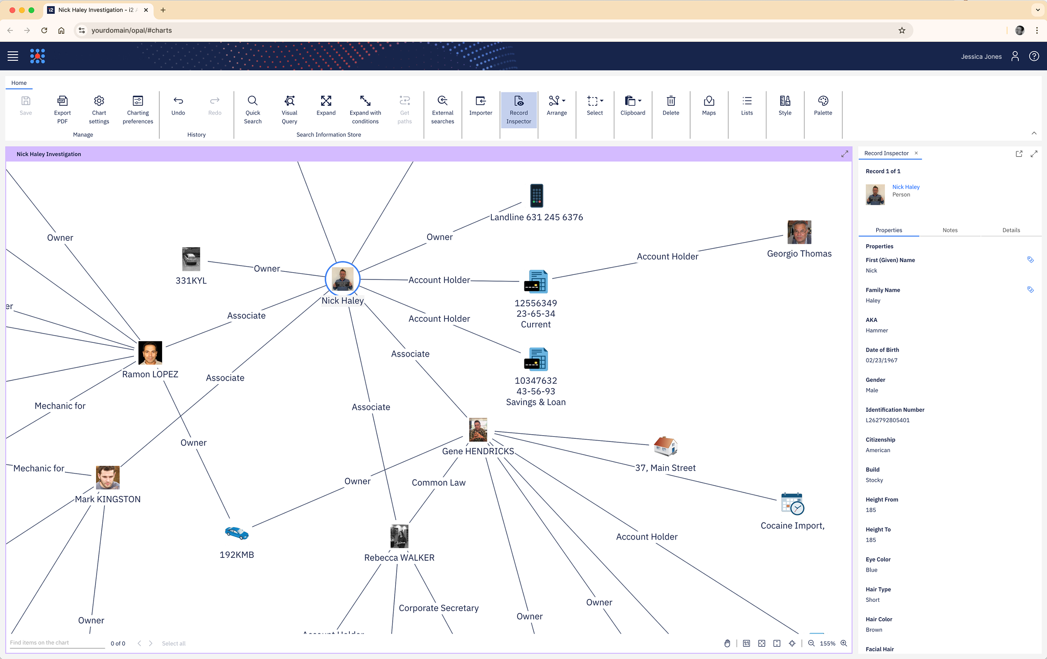 The Web Client in action